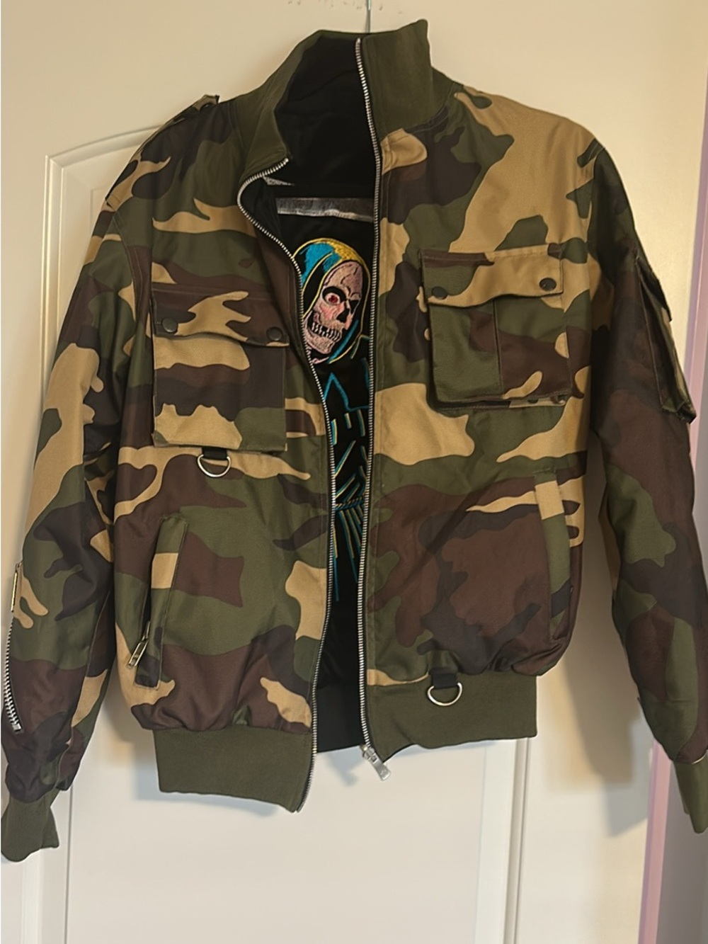 Blackheart Men's Camouflage Military Field Jacket - Olive, Brown, Black